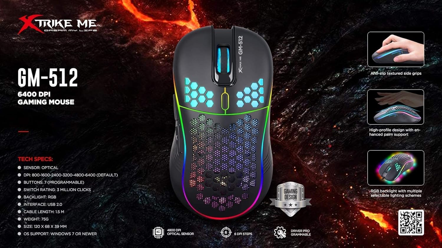 Xtrike Me GM-512 Gaming Mouse features overview