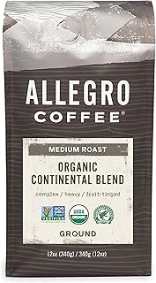 Allegro Coffee Organic Continental Blend Ground Coffee, 12 oz