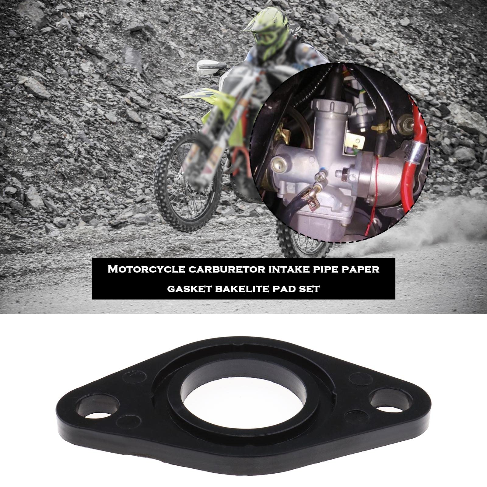 2 Set Guarnizioni Aspirazione Carburatore Guarnizioni Collettore Aspirazione Carburatore Con O-Ring Di Ricambio Per 50cc 70cc 90cc 110cc 125cc Dirt Pit Bike ATV 4 Ruote Quad Scooter
