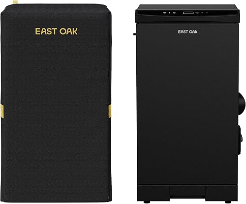 EAST OAK Ahumador eléctrico de 30 pulgadas con cargador de virutas de madera lateral y resistente PVC 600D impermeable resistente a los rayos UV