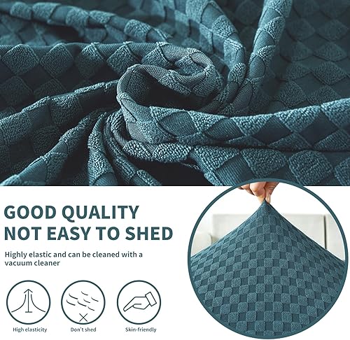 Miniatura 9 de YEMYHOM Fundas de cojín elásticas individuales para sofá, silla, funda de cojín suave de repuesto con patrón de diamante, protector de muebles con