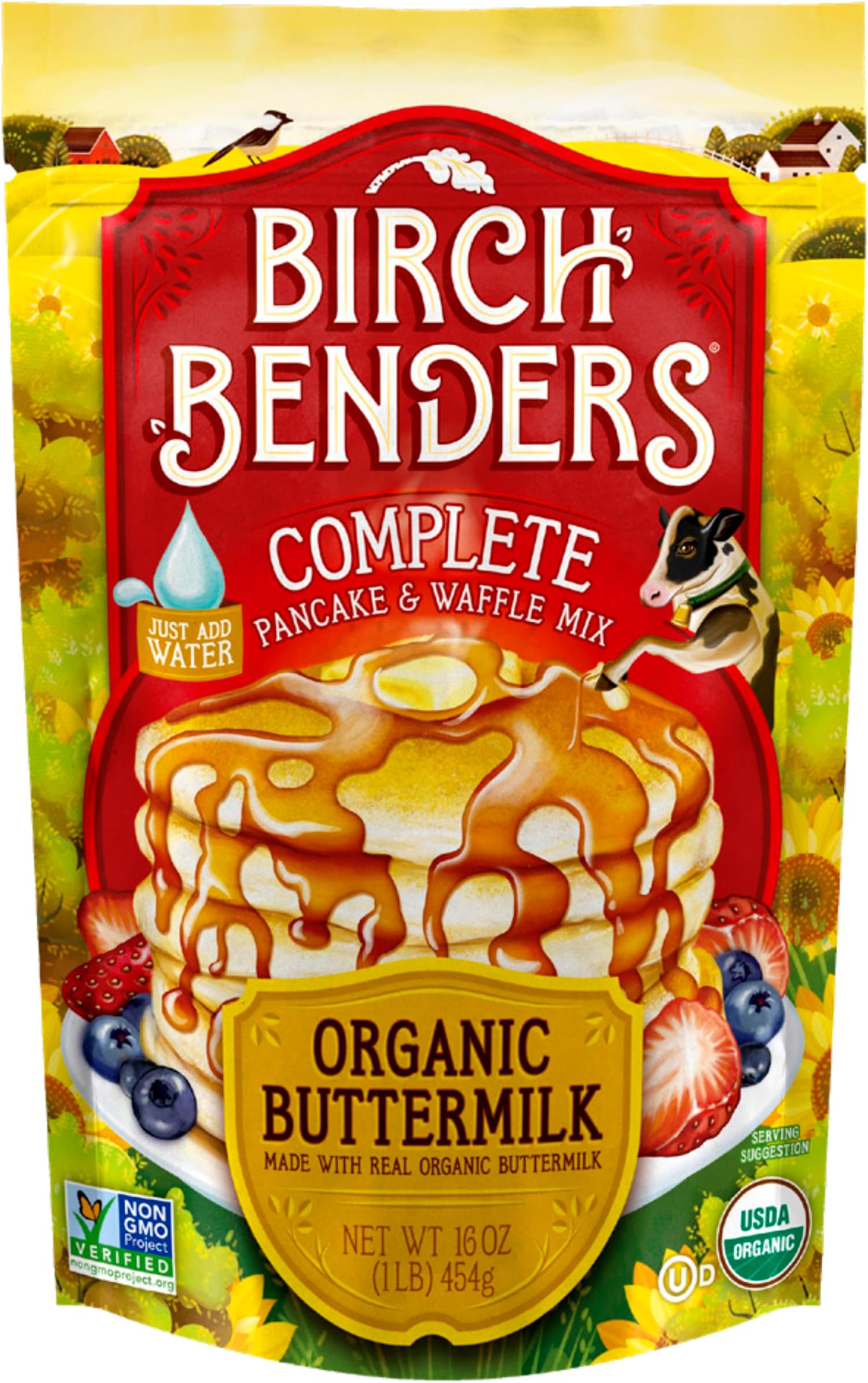 Birch Benders Buttermilk Pancake & Waffle Mix, 16 Ounce Bag