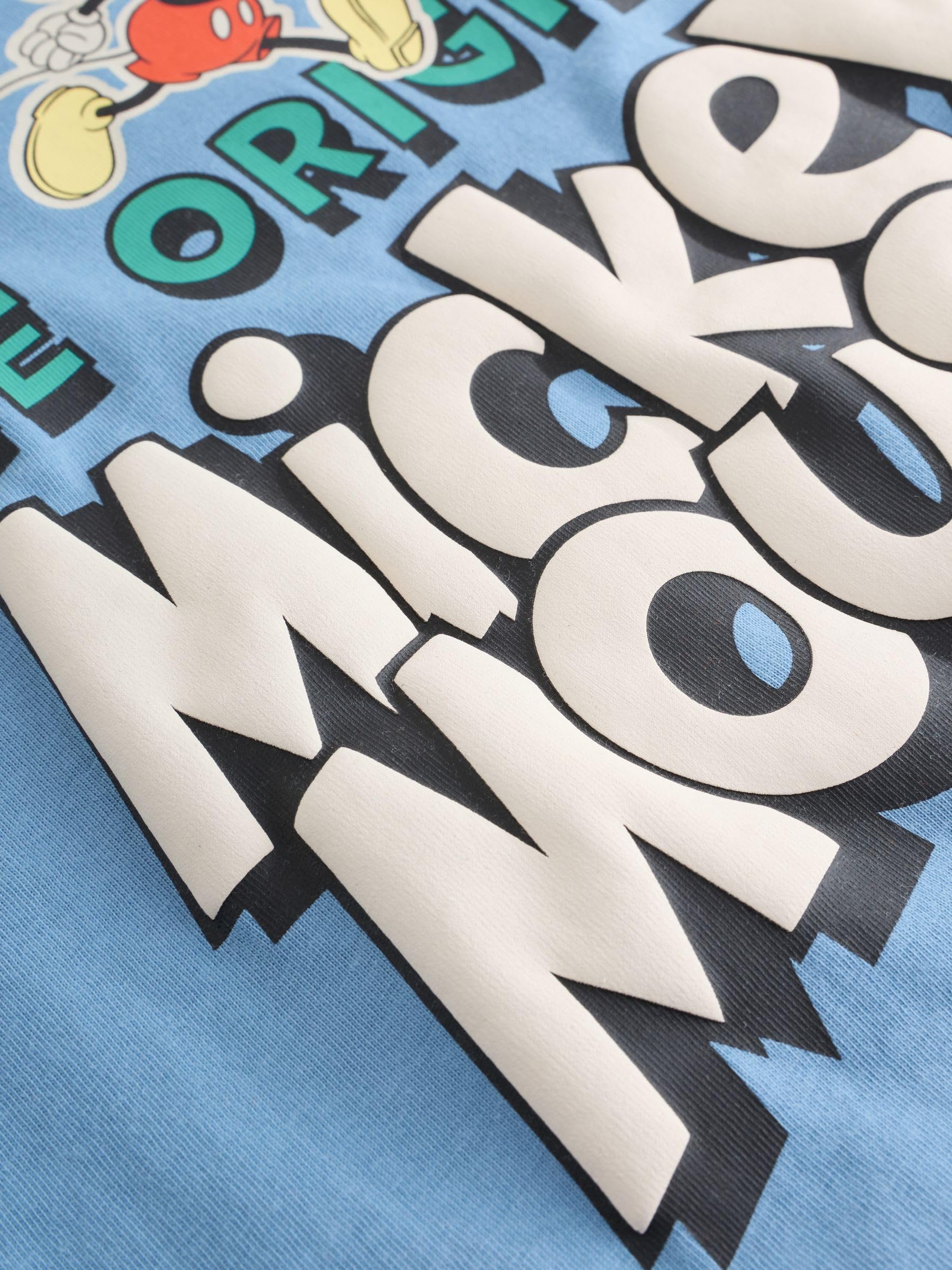 NEXT Jungen 3er-Pack Kurze Schlafanzüge, Mickey Mouse