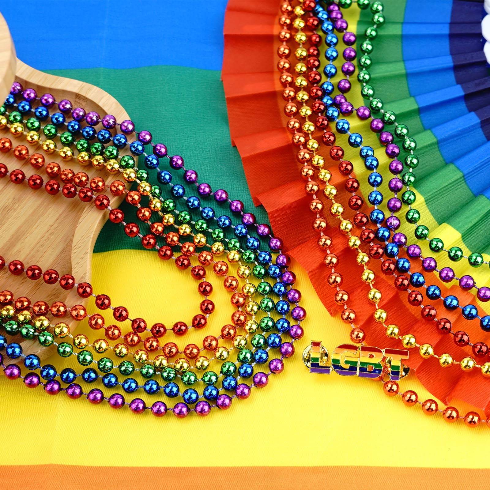 Green Day YAXINRUI 150 PCS Mardi Gras Beads, Party Bead Necklace