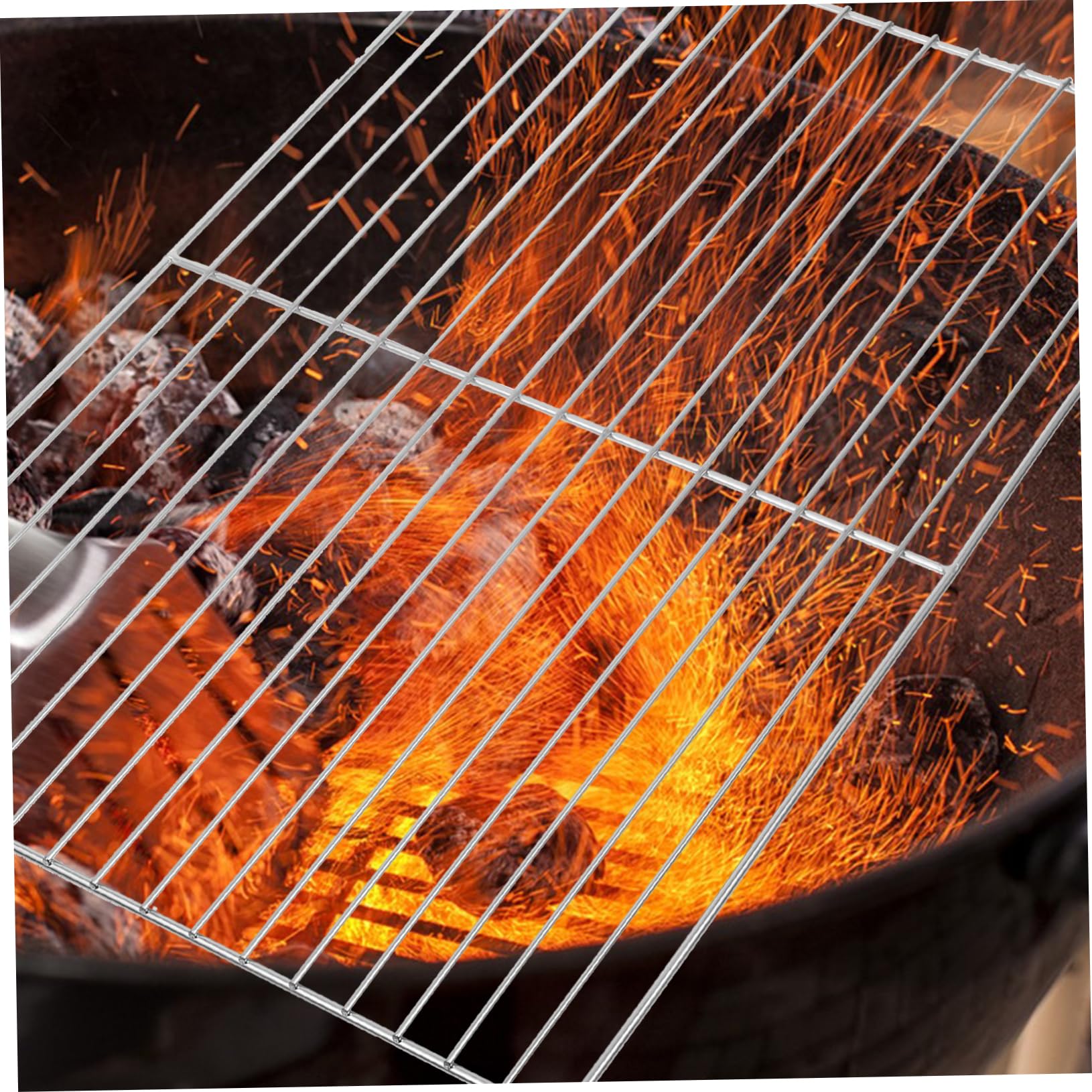 Abaodam Griglia Facile da Pulire in Acciaio Inossidabile Argento per Barbecue Rete Antiaderente per Festa Estiva e Campeggio All'aperto