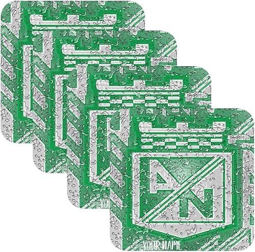 Set de 4posavasos personalizado personalizado gotas de agua brillante Liga Futbol Soccer de Colombia