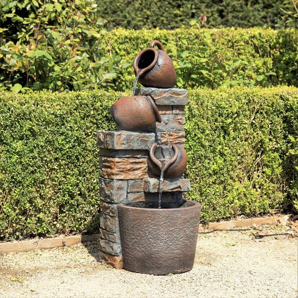 Primrose Evora Cascading Tiered Bowls Water Feature With Lights 75.5Cm from B&Q