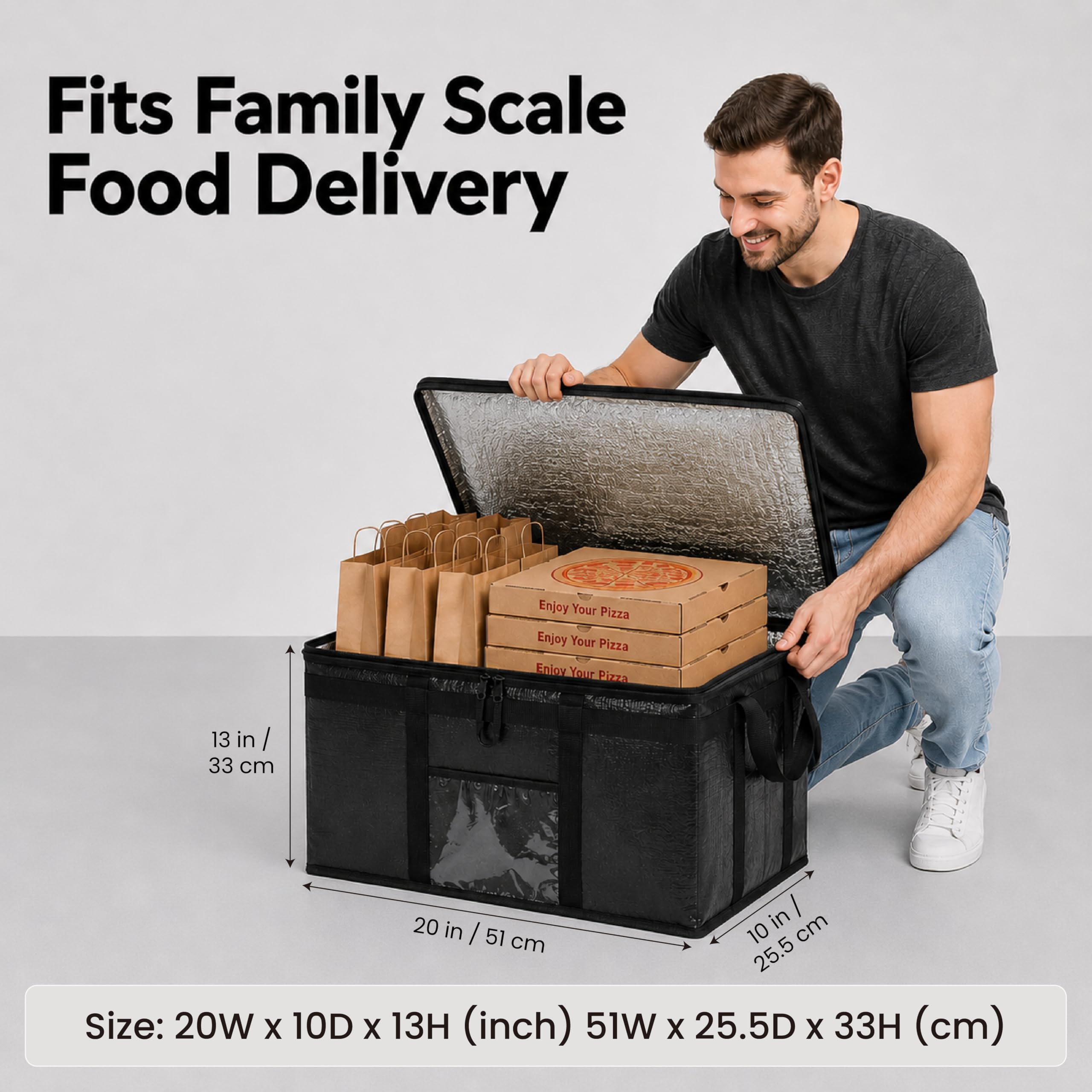 NZ home Standard Food Delivery Bag and Insulated Grocery Bags