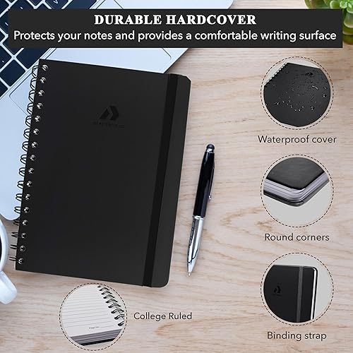 Miniatura 2 de Cuaderno de espiral rayado para hombres y mujeres, cuaderno A5 de tapa dura de 170 páginas, cuadernos de diario para trabajo y toma de notas,