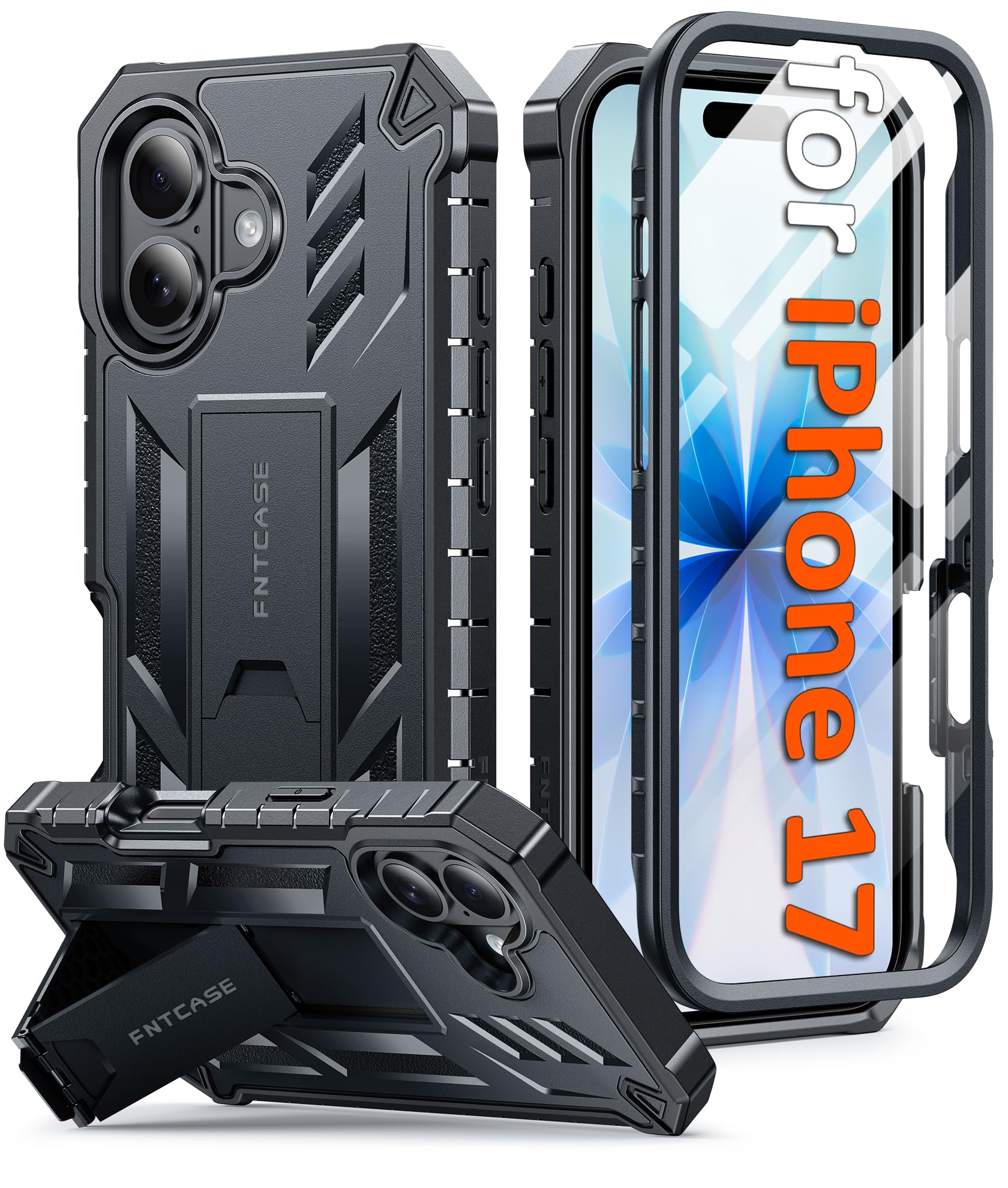 Amazon.com: FNTCASE for iPhone 17 Phone Case: Military Grade Drop Proof Protection Mobile Cover with Kickstand | Matte Textured Rugged Shockproof TPU | Protective Sturdy Phone Case - 6.3 inch Black : Cell Phones & Accessories Amazon.com: FNTCASE for iPhone 17 Phone Case: Military Grade Drop Proof Protection Mobile Cover with Kickstand | Matte Textured Rugged Shockproof TPU | Protective Sturdy Phone Case - 6.3 inch Black : Cell Phones & Accessories