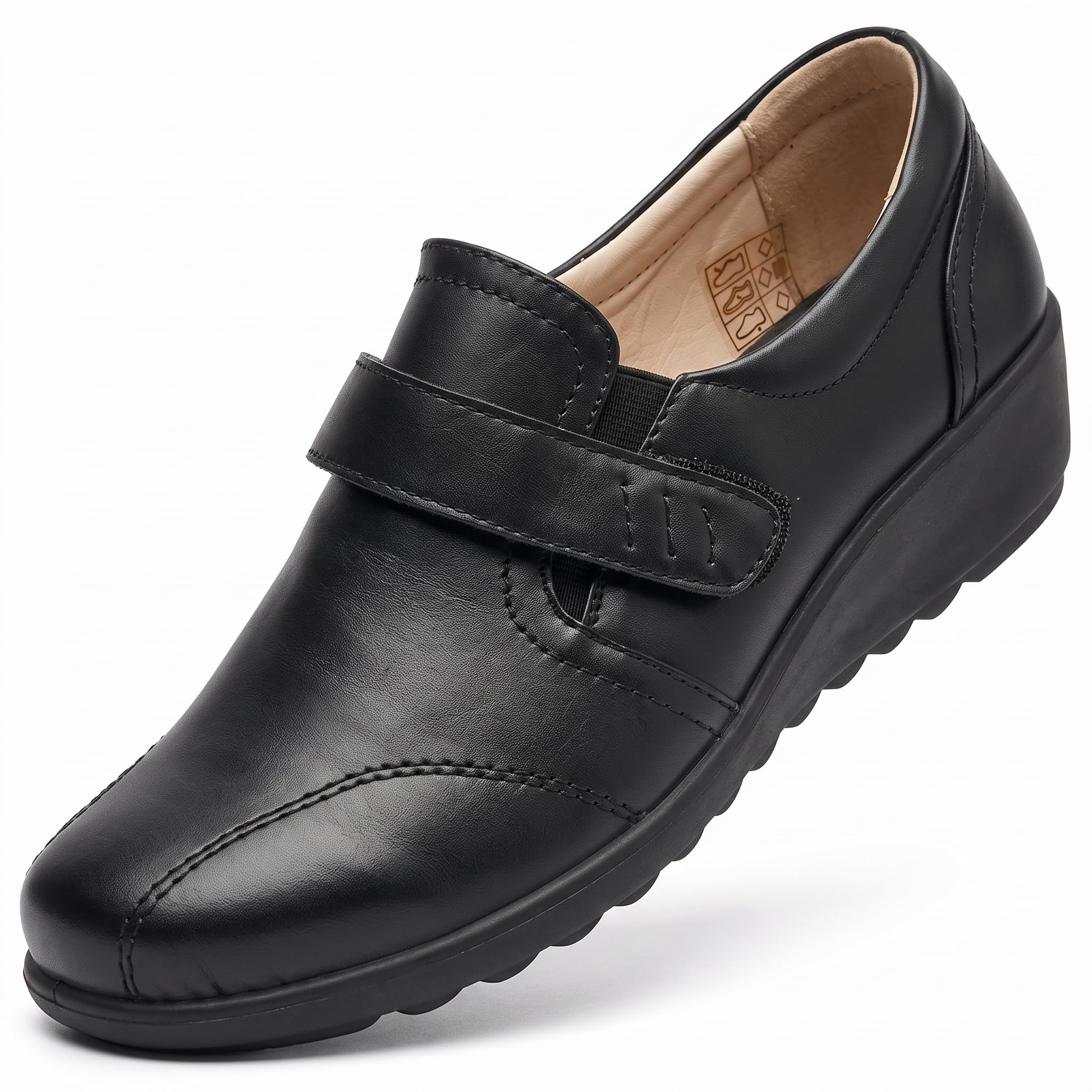 Scarpe da Donna Basse Senza Lacci, Pelle Sintetica con Fodera in Pelle, Leggero - a Strappo