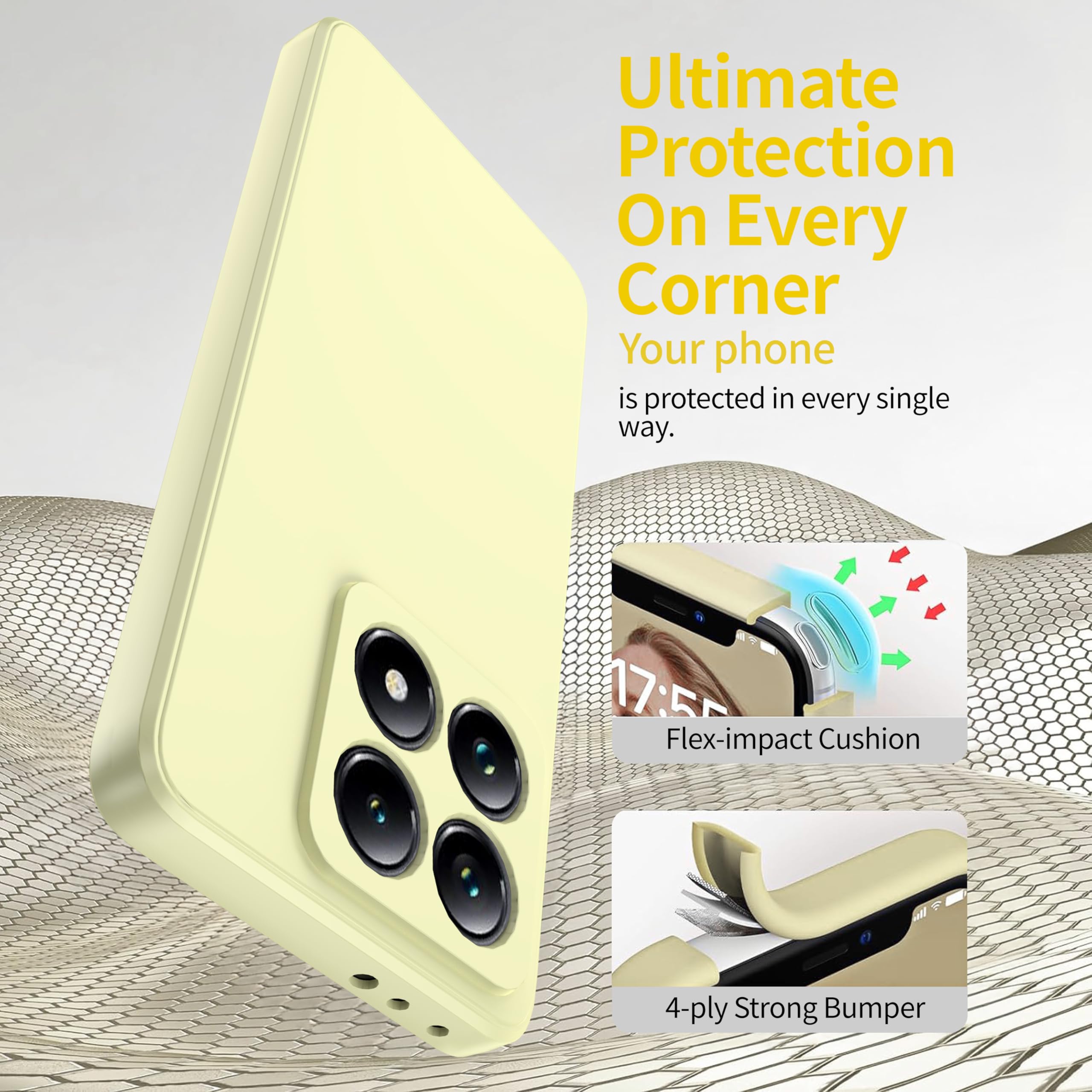 ESHUYI® Custodia Silicone Liquido per Xiaomi 14T 5G con Protezione Anti-Germi e Fodera in Microfibra, Cover in Silicone a Antiurto 360°, Verde