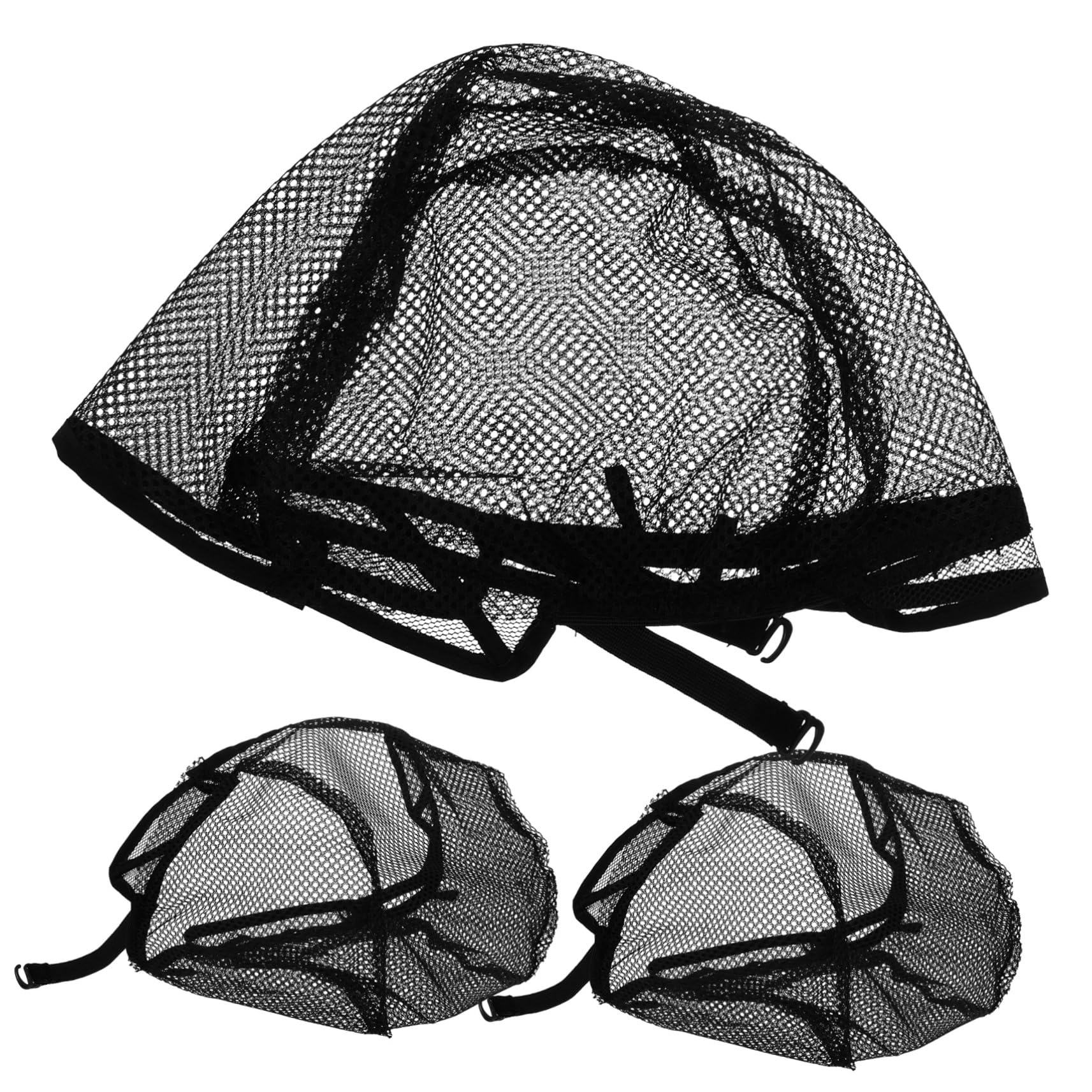 PartyKindom 3Pcs Black Mesh Wig Caps for Women Comfortable Hair Net for Wig Use Secure Fit Practical Design for Everyday Wear and Wig Making