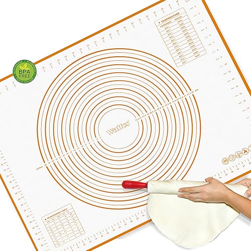 Walfos - Tapete antiadherente para hornear con medidas antideslizante perfecto para rodar masa galletas y hornear 157 x 118 pulgadas