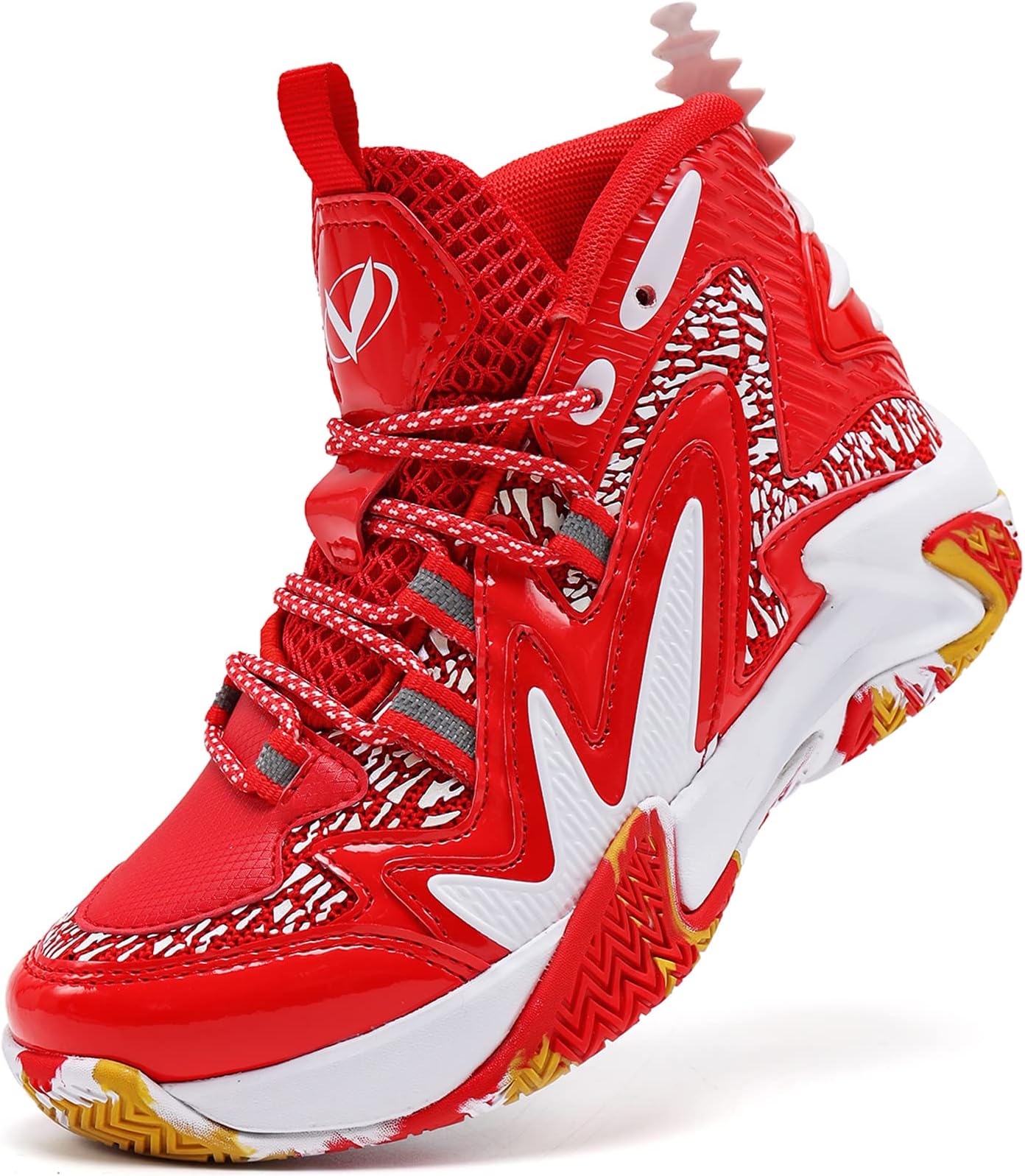 VITUOFLY Kids Basketball Shoes Boys Air Cushion Sneakers Girls Mid Top School Hoops Shoes Non-Slip Outdoor Sports Running Gym Comfortable Durable Little Kid/Big Kid