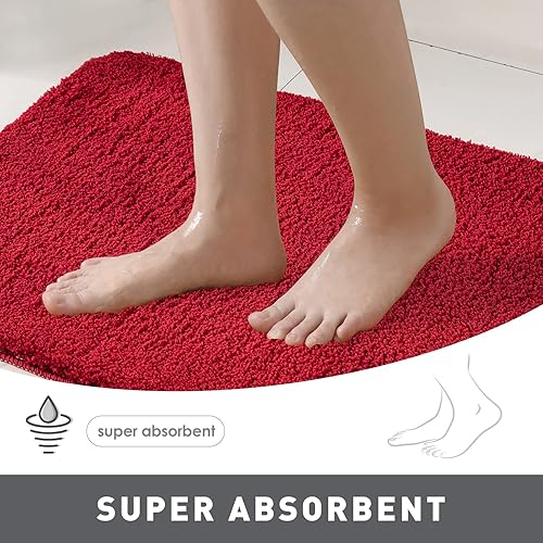Miniatura 4 de EMEMA Alfombra de baño antideslizante, peluda, absorbente, pequeña, alfombra interior de cocina, para baño, dormitorio, cocina, entrada, 16 x 24