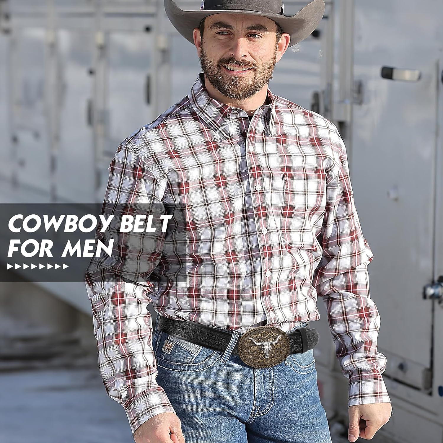 BELTROAD Western Belts for Women Men Vintage Men's Country Belt for Jeans Cowgirl Cowboy Christmas Gifts - Image 3