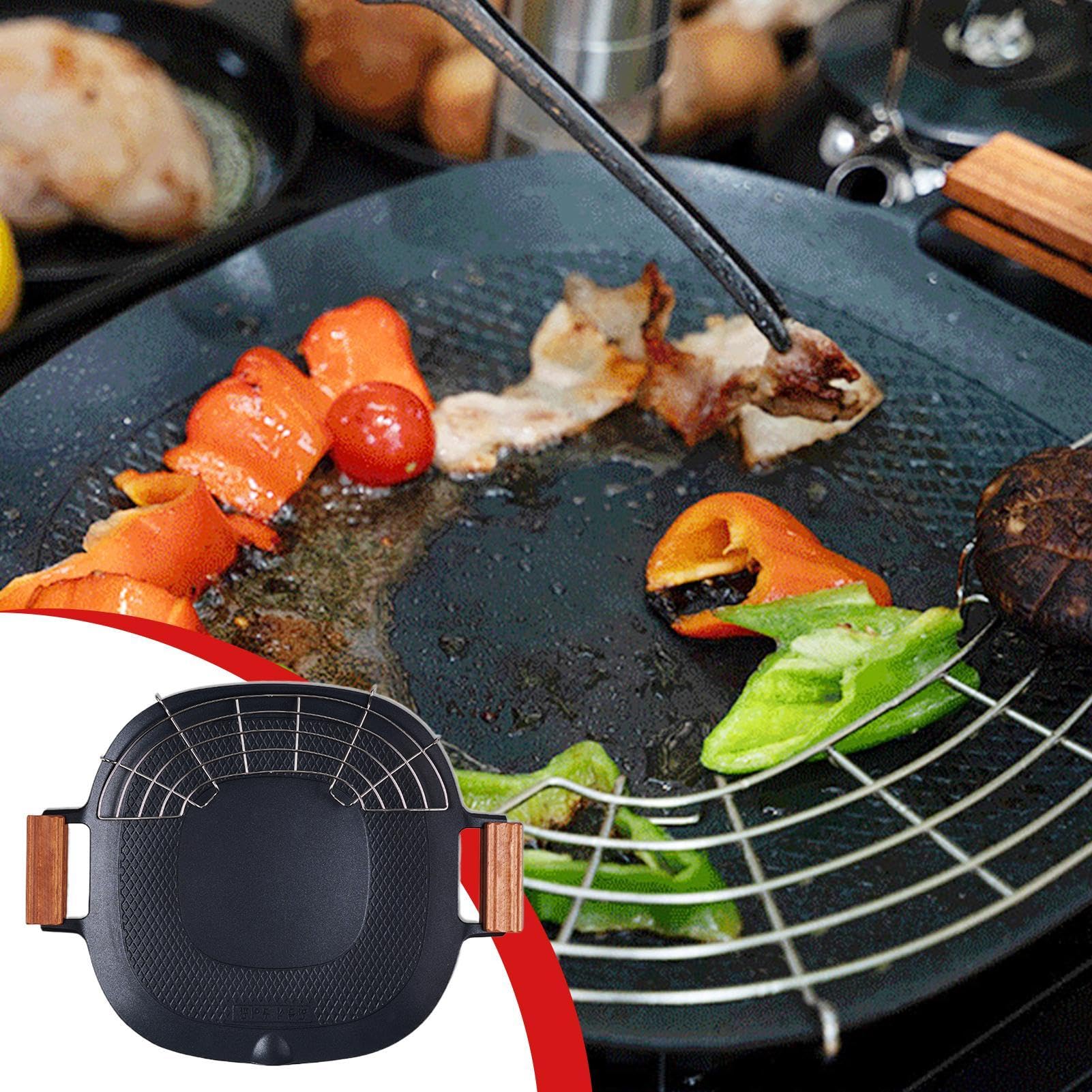 Piastra grill per piano cottura, padella Piastra in alluminio leggero