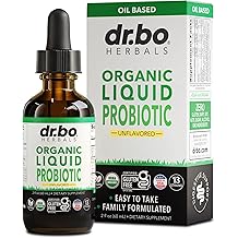 Organic Liquid Probiotic Drops Supplement - Organic Probiotics for Kids, Women &amp; Men, Digestive Gut Health - Vegan Acidophilus Probiotics, Kid Flora Toddler Liquid Probiotic for Kids, Womens, Men 2 Oz