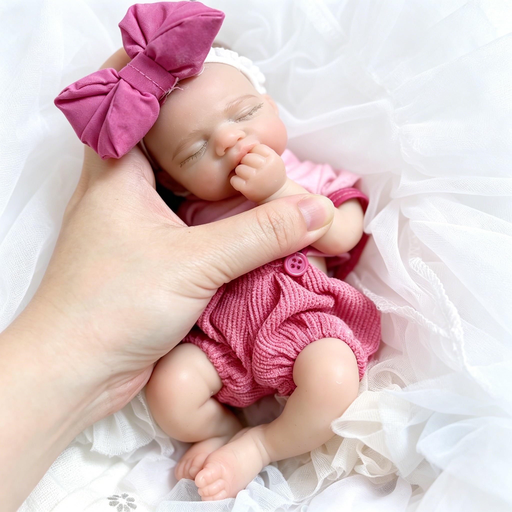 Gileutay 21cm Muñecas De Bebé Silicona Blanda Cuerpo Completo Niña Bebé Recién Nacido De Silicona De La Vida Real
