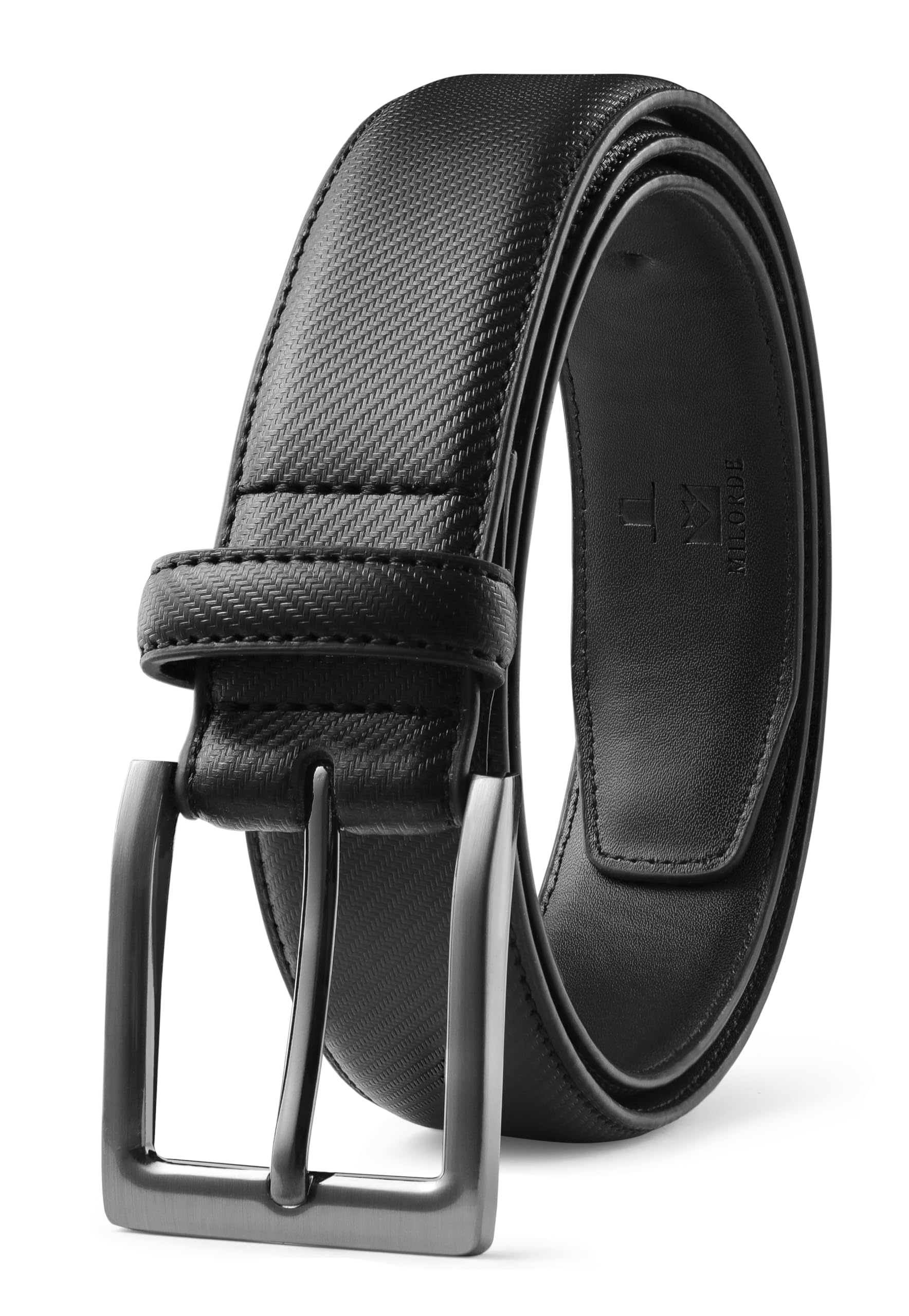 MILORDE Men's Genuine Leather Dress Belt, Handmade, 100% Cow Leather, Fashion & Classic Designs for Work Business and Casual