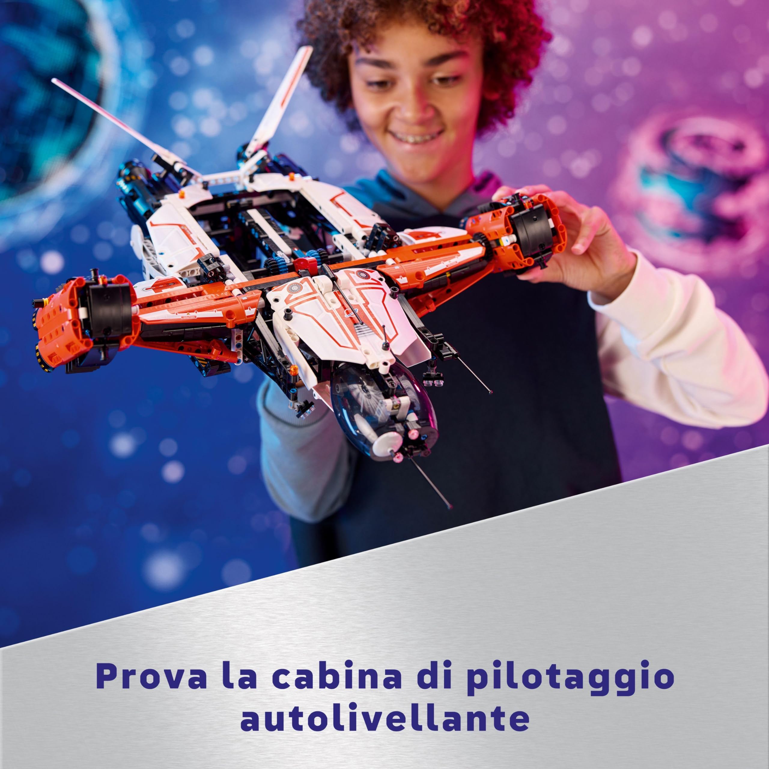 LEGO Technic Astronave Heavy Cargo VTOL LT81, Giochi per Bambini e Bambine da 10 Anni in su, Aereo Spaziele Giocattolo da Costruire per le Missioni Spaziali, Veicolo con Funzioni Realistiche 42181