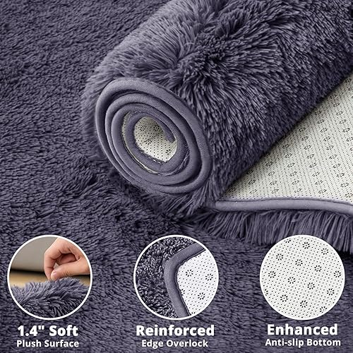 Miniatura 2 de ROCYJULIN Alfombra de área de 6 x 9 pies para sala de estar, alfombras de área de 6 x 9 pies para dormitorio, alfombra antideslizante para