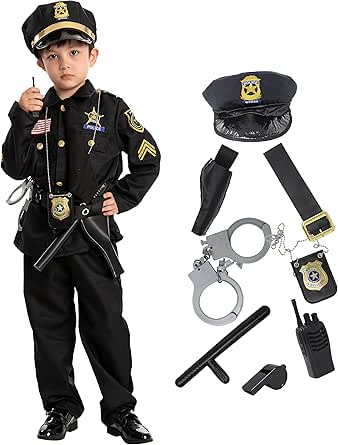 Spooktacular Creations Kids Police Costume - Shirt, Pants, Hat, Belt