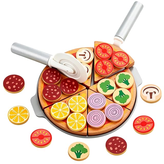 TTOPBAO 27 Piezas Juego Cocina niños, Accesorios cocinita Infantil, Cocinitas Infantiles Madera DIY