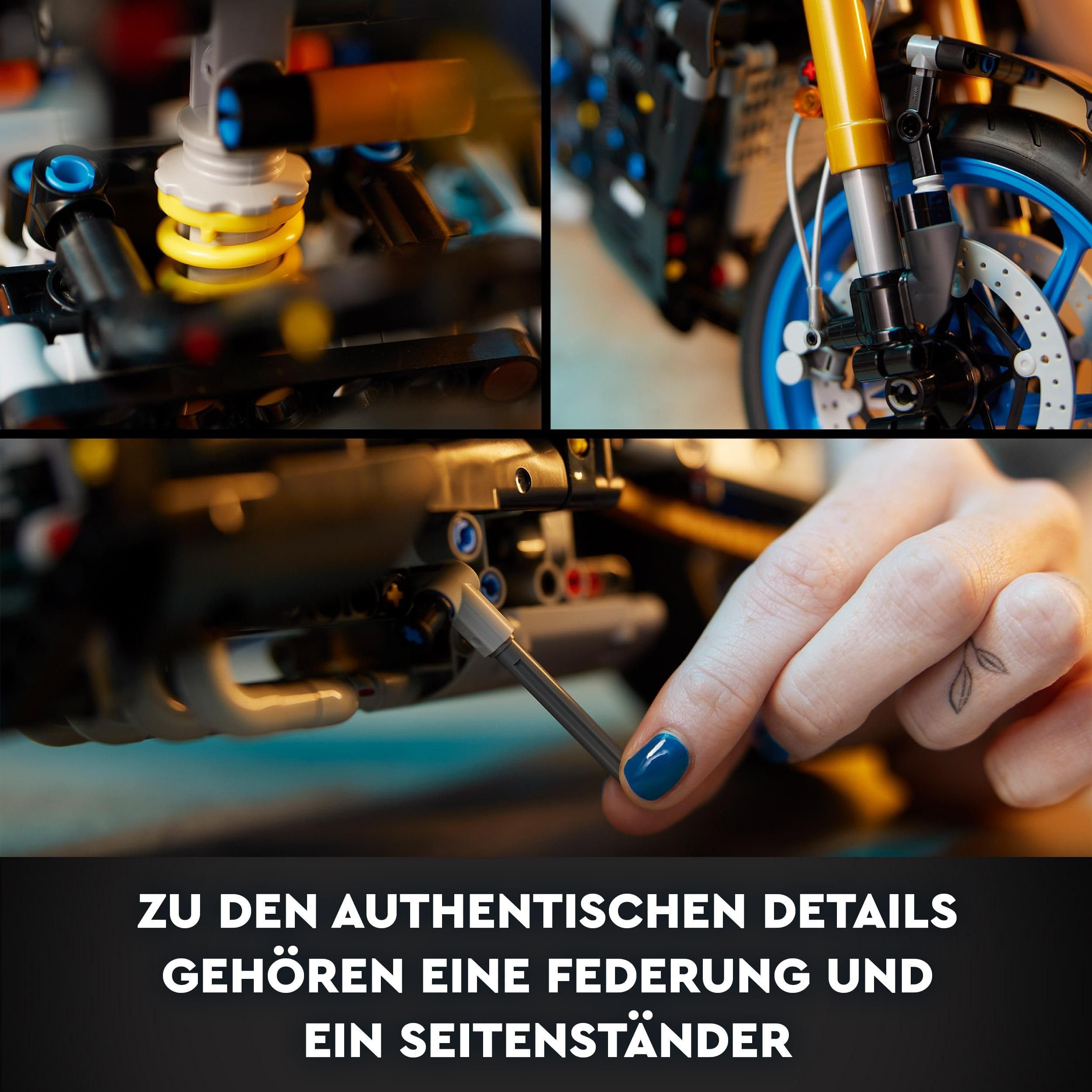 LEGO 42159 Technic Yamaha MT-10 SP Motorrad-Modellbausatz für Erwachsene, authentisches Fahrzeug-Modell mit 4-Zylinder-Motor, funktionsfähiger Lenkung und AR-App, Geschenk für Männer und Frauen