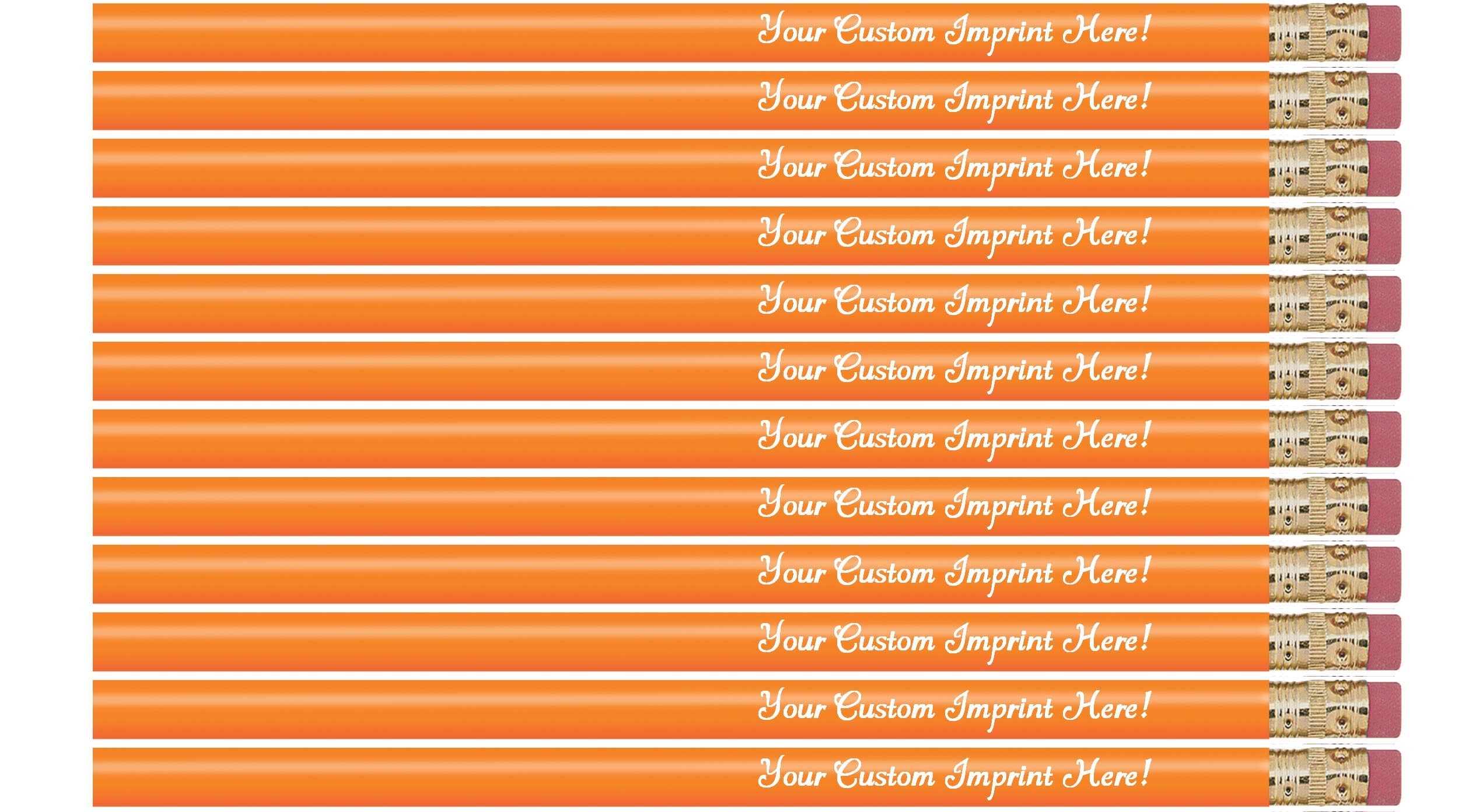 Express Pencils™ Personalized Pencils Round Custom Imprinted with your Name - Text - Logo - Message- 12 pkg - Includes Personalization - Great Gift