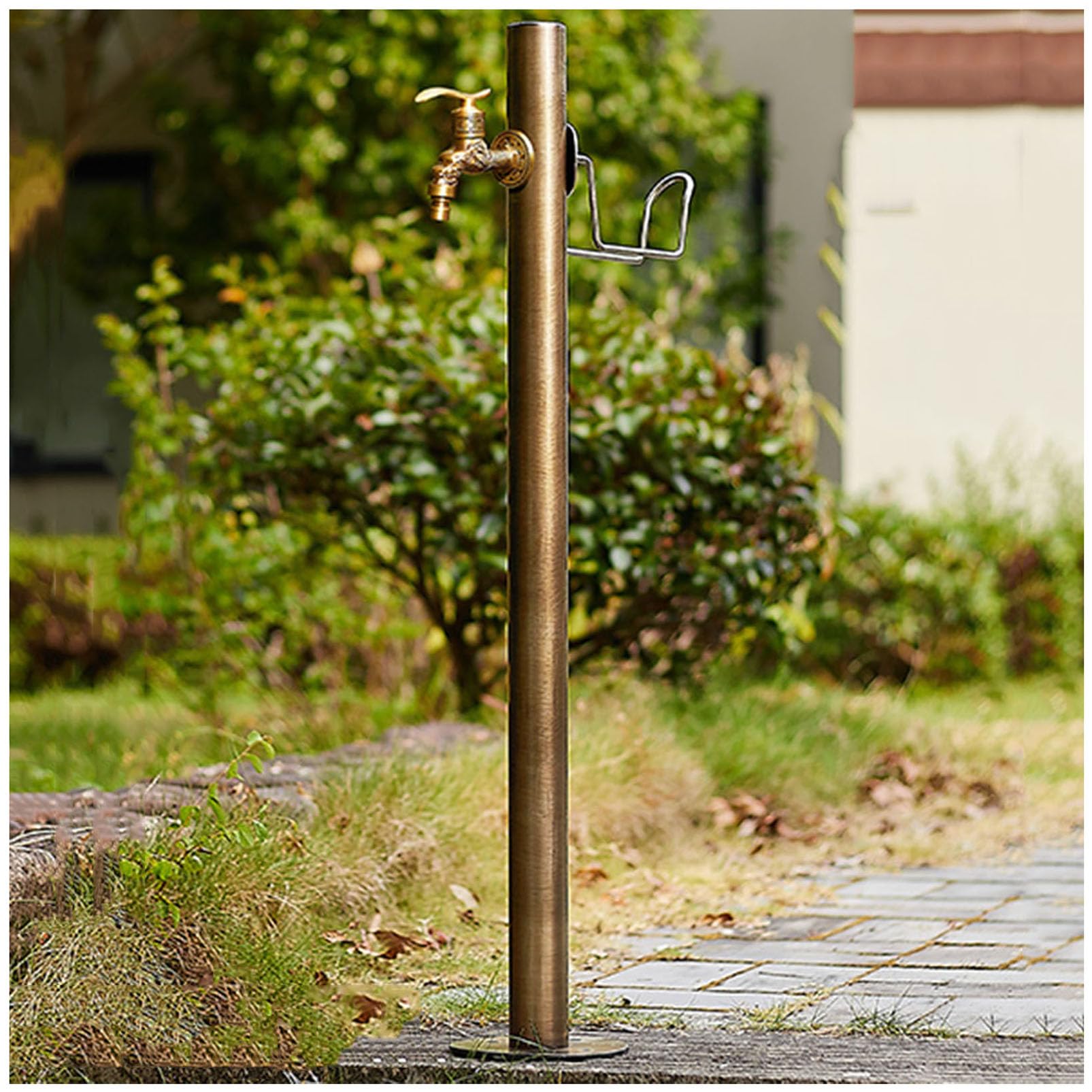 XDLEDMKIZ Water Spigot,Faucet Water Column,Freestanding Outdoor Faucet Water Column, Garden Watering Fountain Hydrant, Freeze-Proof Spigot, Landscape