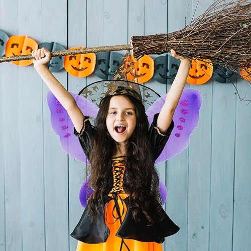 Miniatura 6 de Alas de hadas para niñas, alas de mariposa de hadas para fiesta de cumpleaños, alas de ángel brillantes, disfraz de Halloween