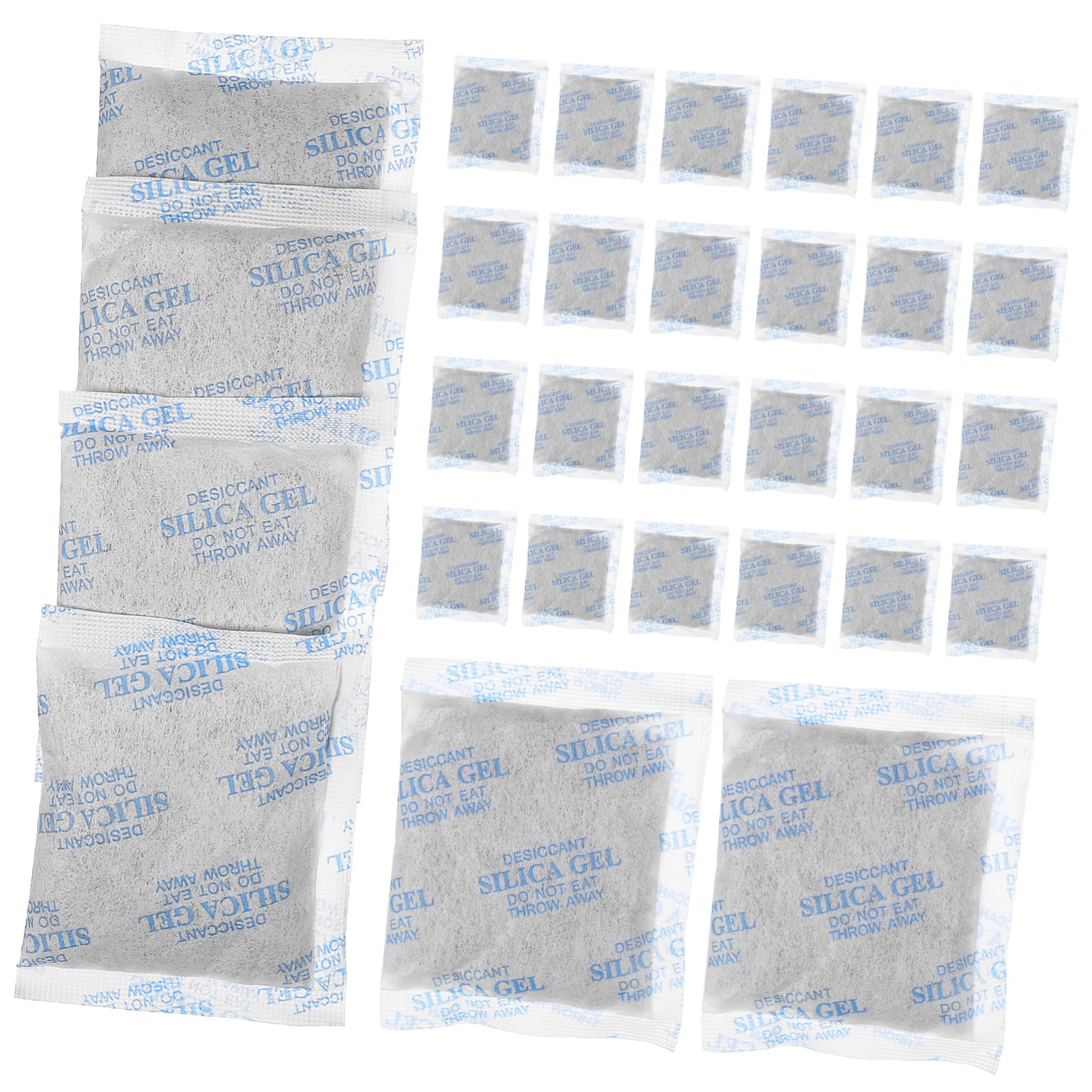 MAGICLULU 30 Paquetes de Desecante para Documentos y Ropa de Gel de Sílice en Tela No Tejida de 50 Gramos cada Uno Alta Absorción de Humedad para Armarios y Coches