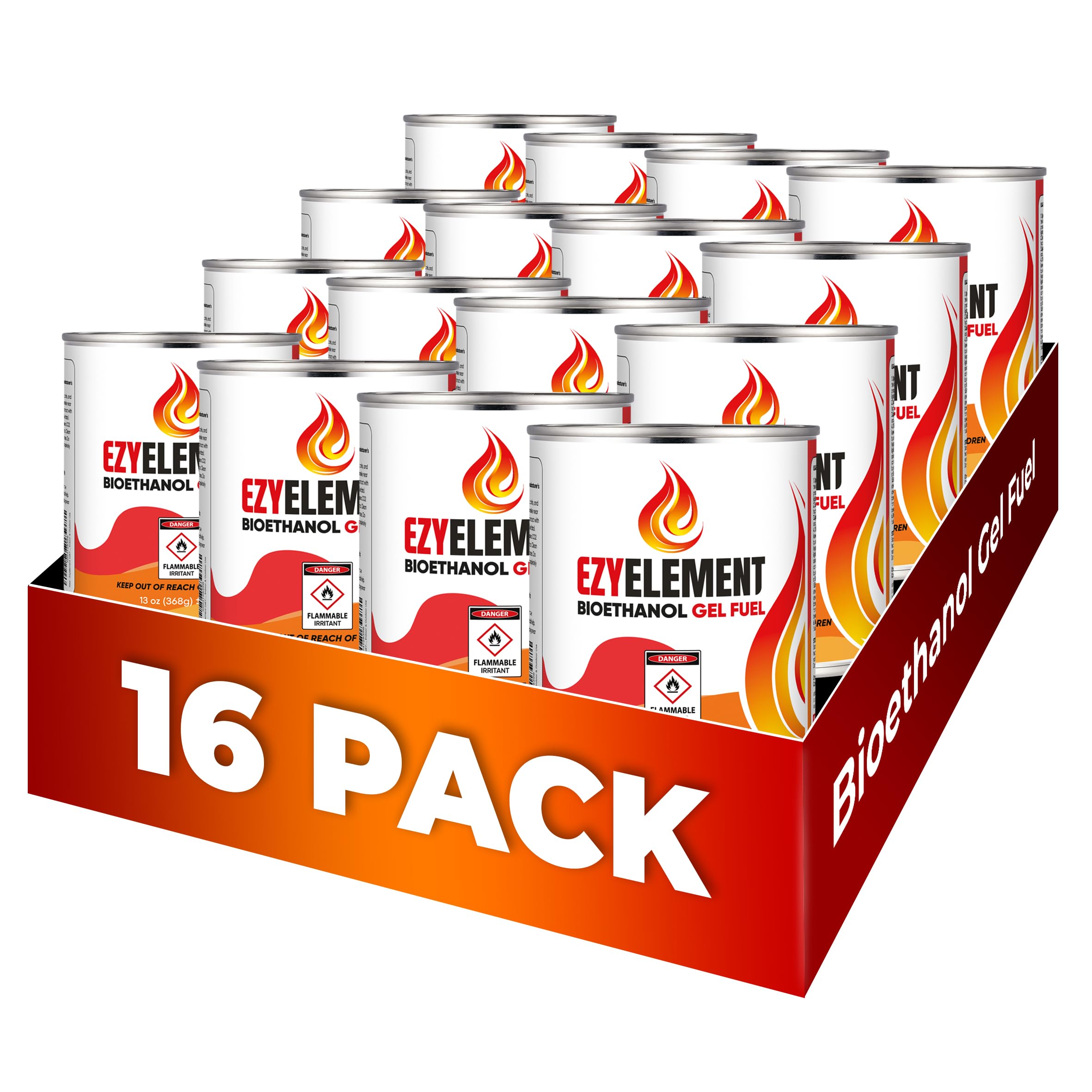 EZYELEMENT Premium Bioethanol Gel Fuel – Elegant Clean Flame for