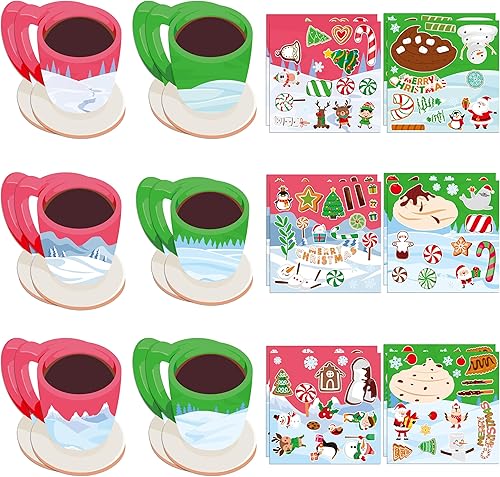 Miniatura 23 de CY2SIDE 12 juegos de calcomanías de arte de escena de animales del bosque de otoño para niños, crea una escena del bosque de otoño con calcomanías