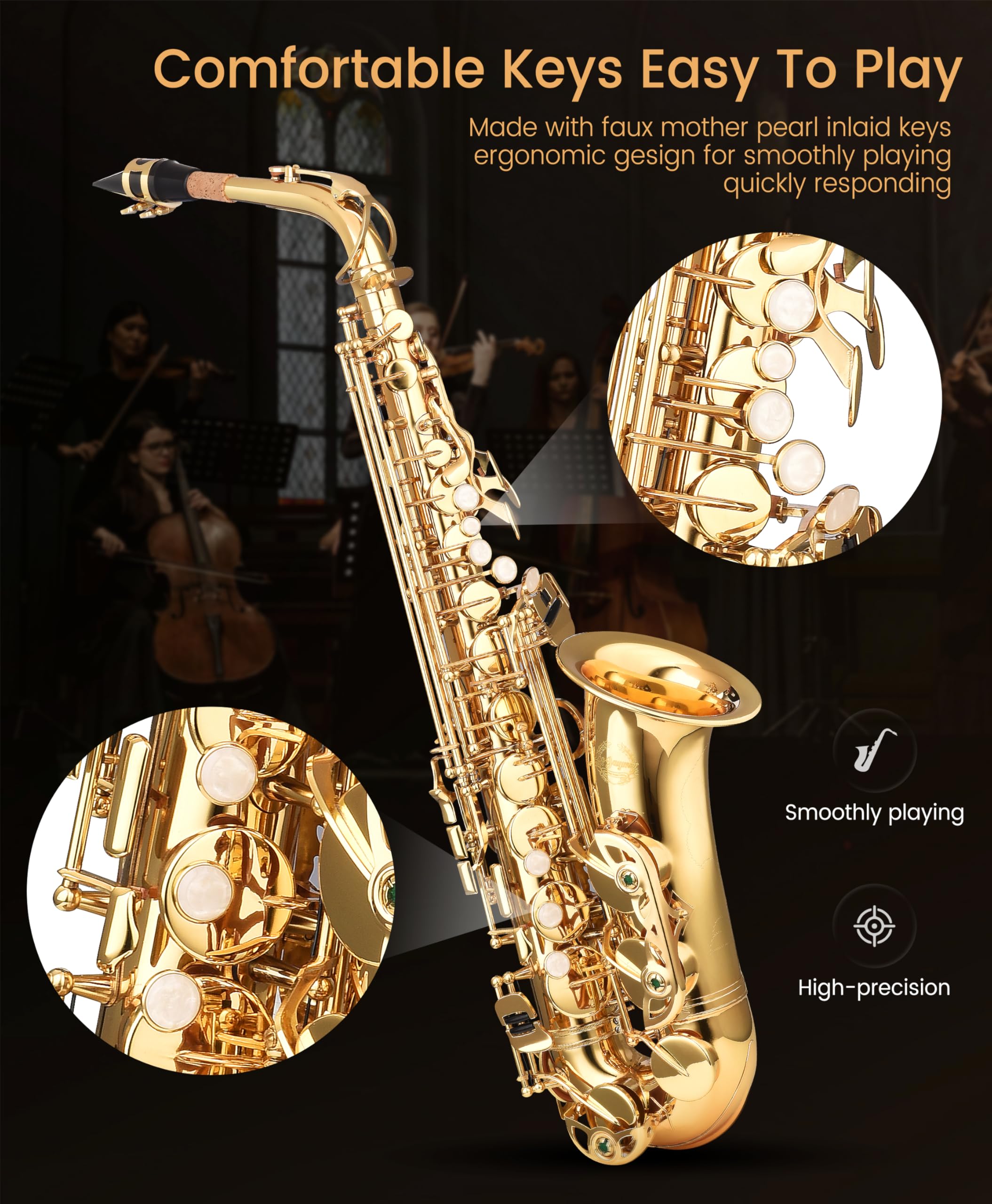 Amazon.com: Leo Jaymz Eb Alto Saxophone - One-Piece Body & Neck