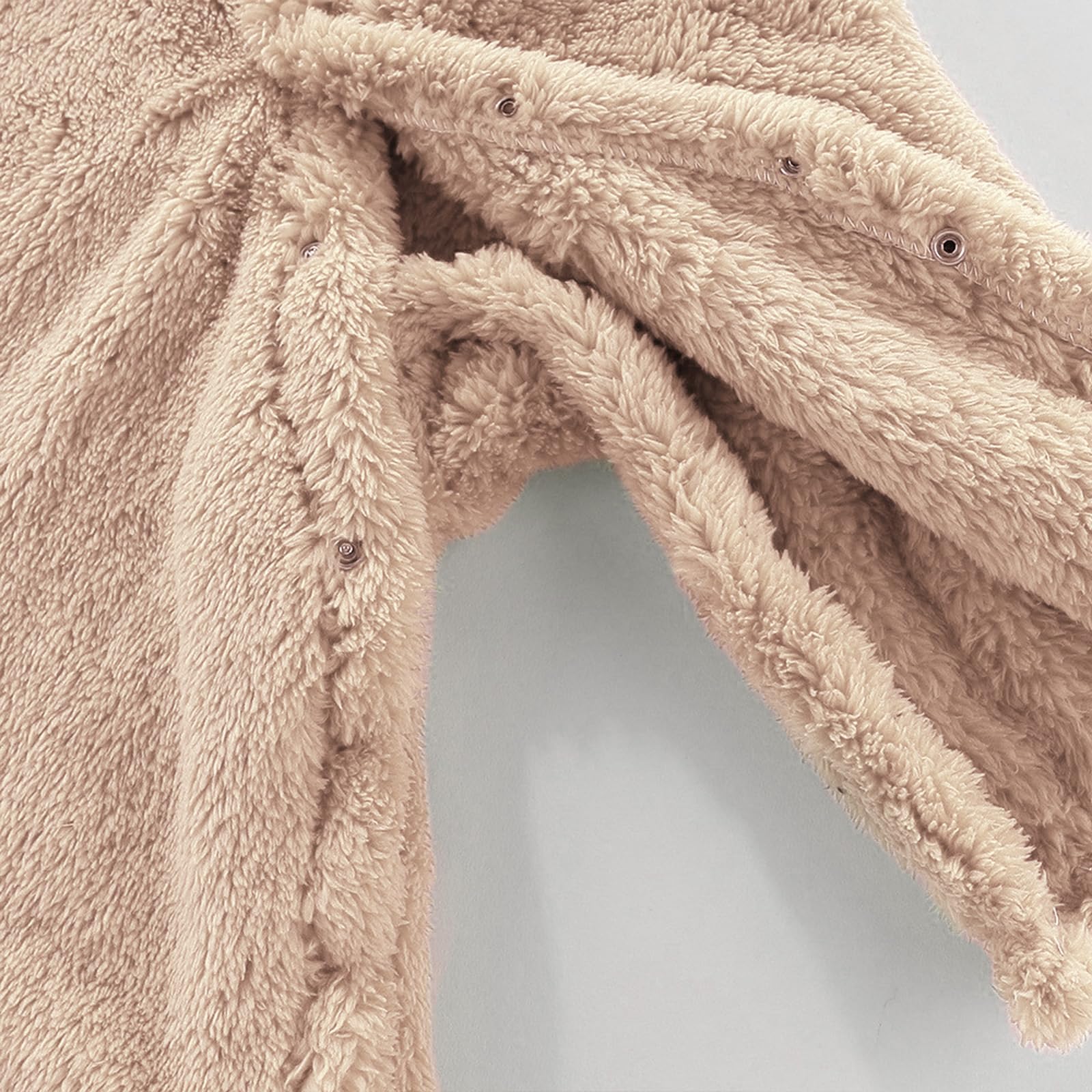 Neugeborenes Baby Bär Schneeanzug Kleinkind Fleece Strampler Baby mit Kapuze Jumpsuit Winter Warm Outwear für Mädchen Jungen 0-12M