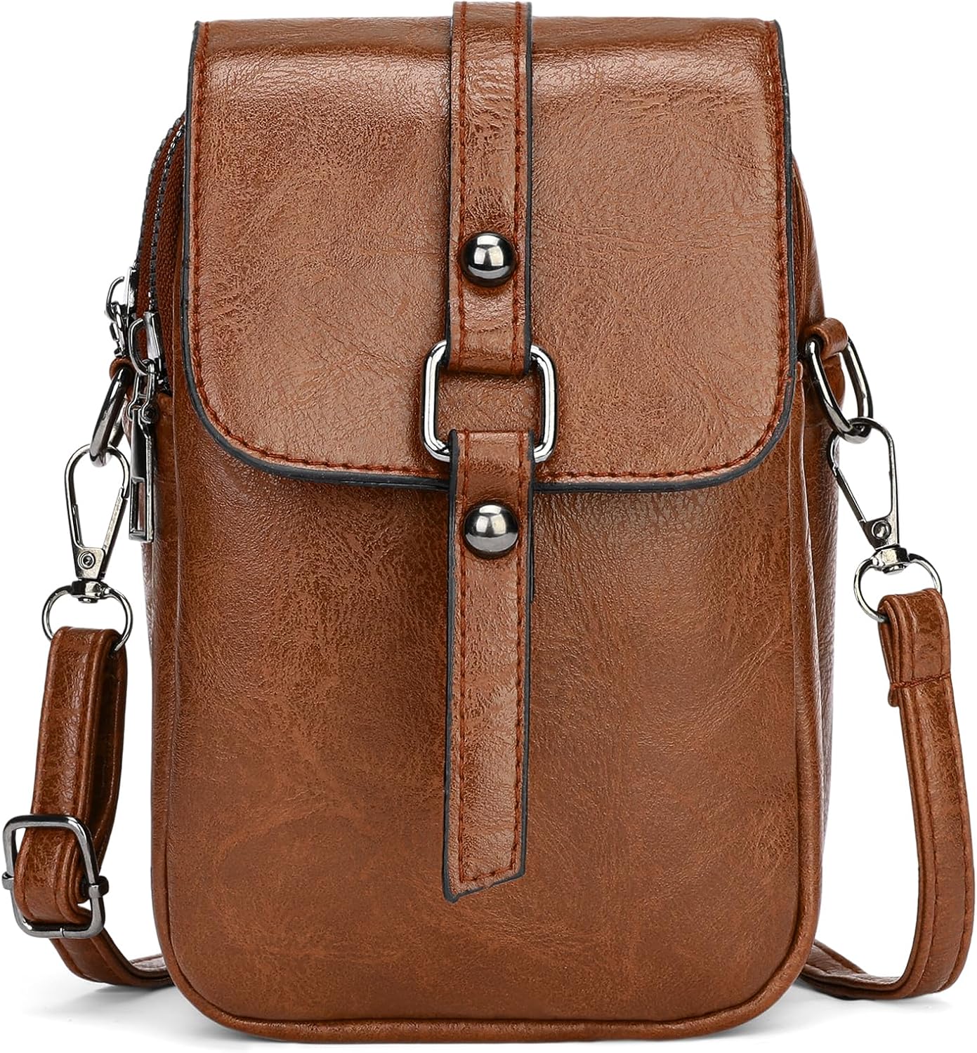 RNIEGA Small Crossbody Bags for Women Leather cell Phone Bag Wallet Purse with Credit Card Slots Adjustable Strap