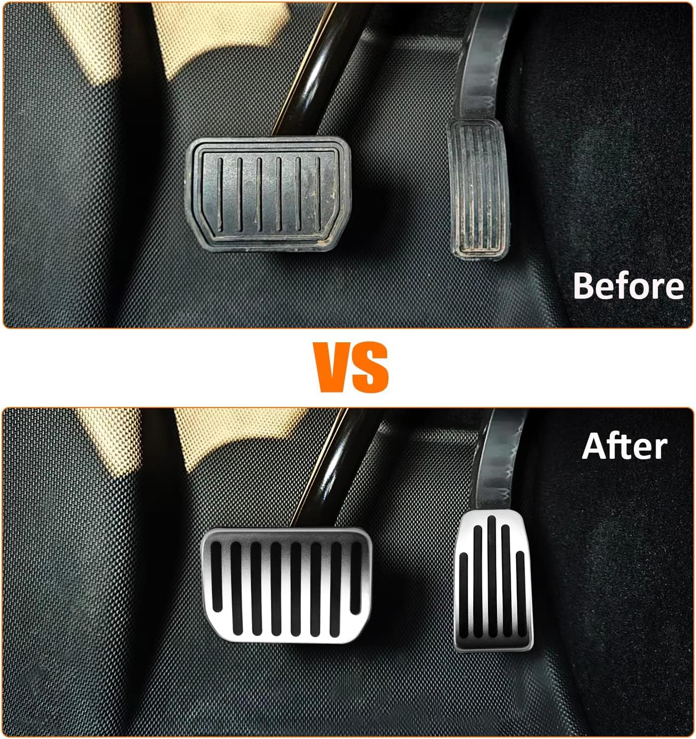 Pedal Covers for Acura RDX 2013 2014 2015 2016 2017 2018, Textured Anti-Slip No Drilling Upgraded Durable and Easy to Install Stylish Enhance Driving Experience Comfortable
