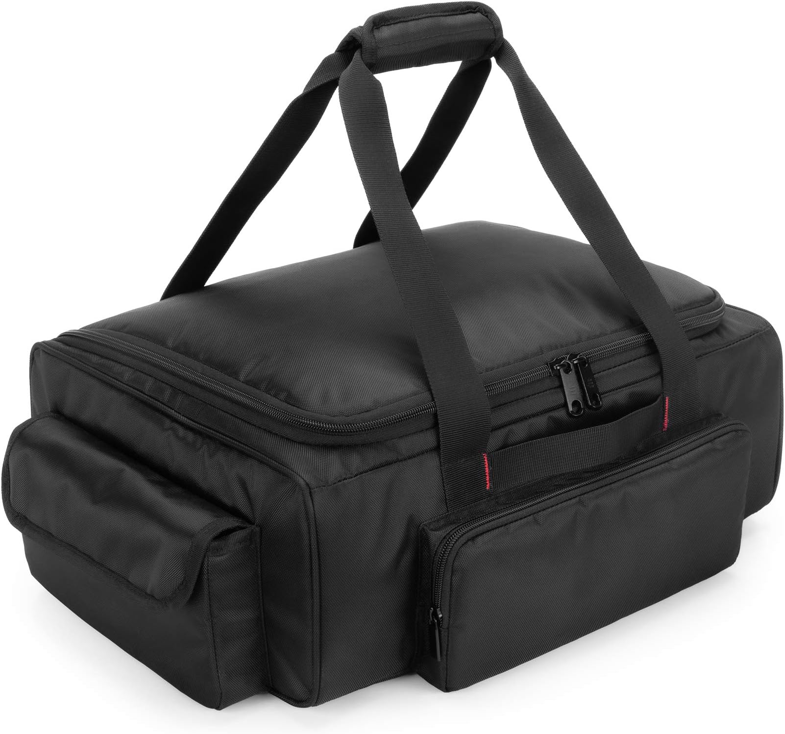 samdew Underseat Storage Bag Fit for SuperCrew Cab, Truck Under Seat Organizer with 1 Detachable Inner Divider & Anti-Slip Bottom for Full Size Trucks, Black