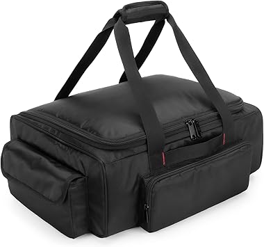 samdew Underseat Storage Bag Fit for SuperCrew Cab, Truck Under Seat Organizer with 1 Detachable Inner Divider & Anti-Slip Bottom for Full Size Trucks, Black