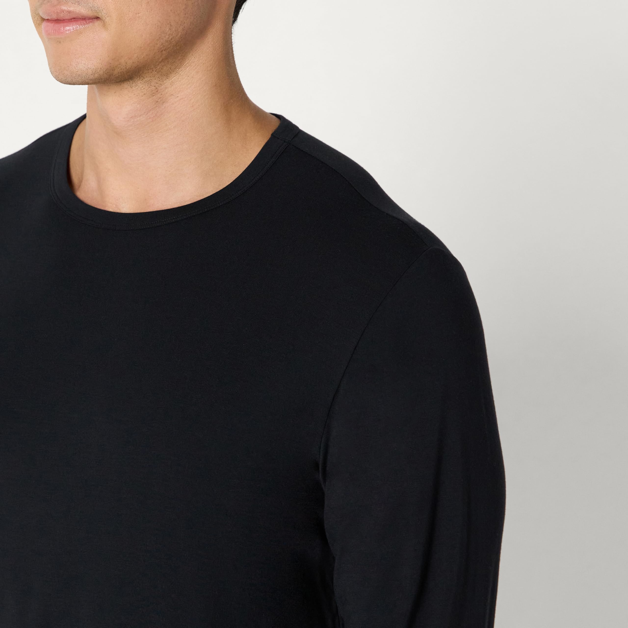Amazon Essentials Uomo Maglietta Intima in Modal Super Morbido a Manica Lunga