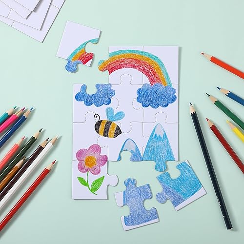 Miniatura 77 de Mr. Pen Rompecabezas en blanco - Paquete de 8, 28 piezas/paquete, 5.5 x 8.1 pulgadas, blanco, rompecabezas en blanco para dibujar