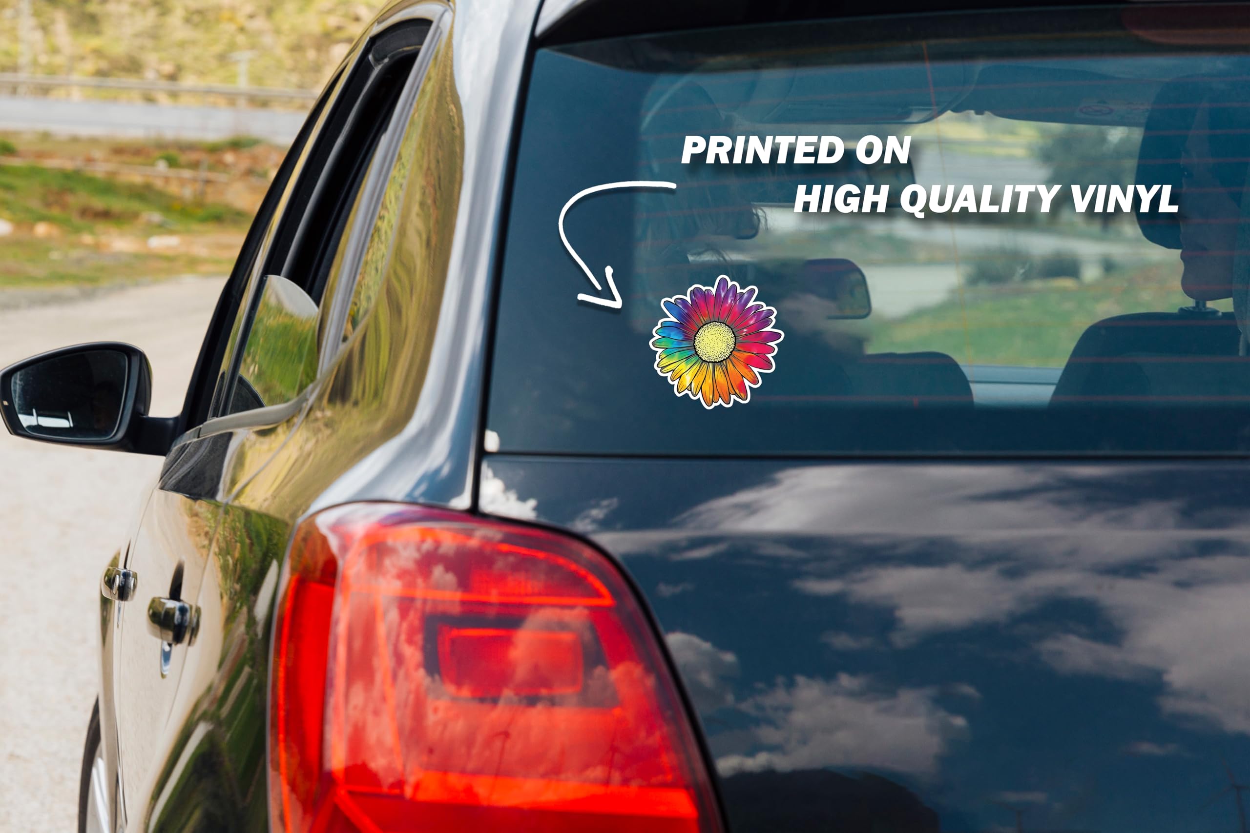 White Daisy Flower Vinyl Decal Stickers - For Cars, Windows, Laptops, Walls - Glossy Finish 12 thumbnail image