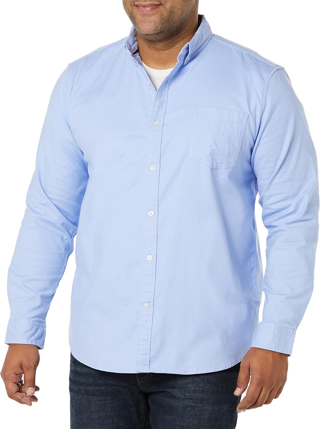 Amazon Essentials Men's Long Sleeve Shirt - Regular-Fit, Pocket Stretch Oxford (Available in Big & Tall) - Image 4
