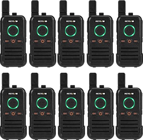Retevis RB45 Radios de 2 vías, radios portátiles FRS bidireccionales, PTT dual, alarma de emergencia, VOX, USB-C, radio de mano de 2 vías recargable