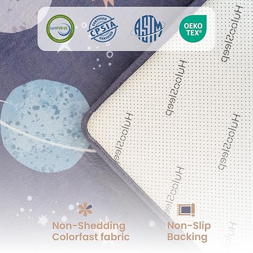 Miniatura 5 de Tapete de juego para bebé para suelo, tapete acolchado de 1.3 pulgadas de grosor para corralito de 50 x 50 pulgadas, espuma elástica extra suave,