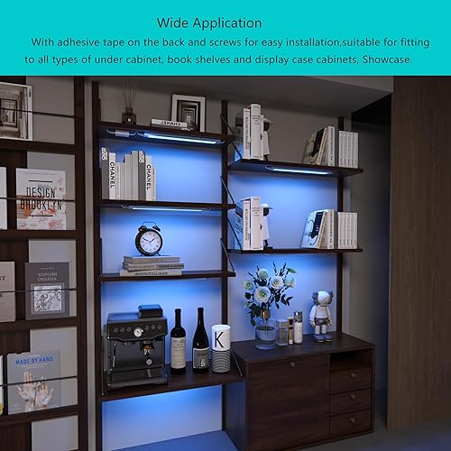 Miniatura 6 de Tira de luces inteligentes para debajo del gabinete, color blanco y regulable que cambia de color, funciona con la aplicación de teléfono