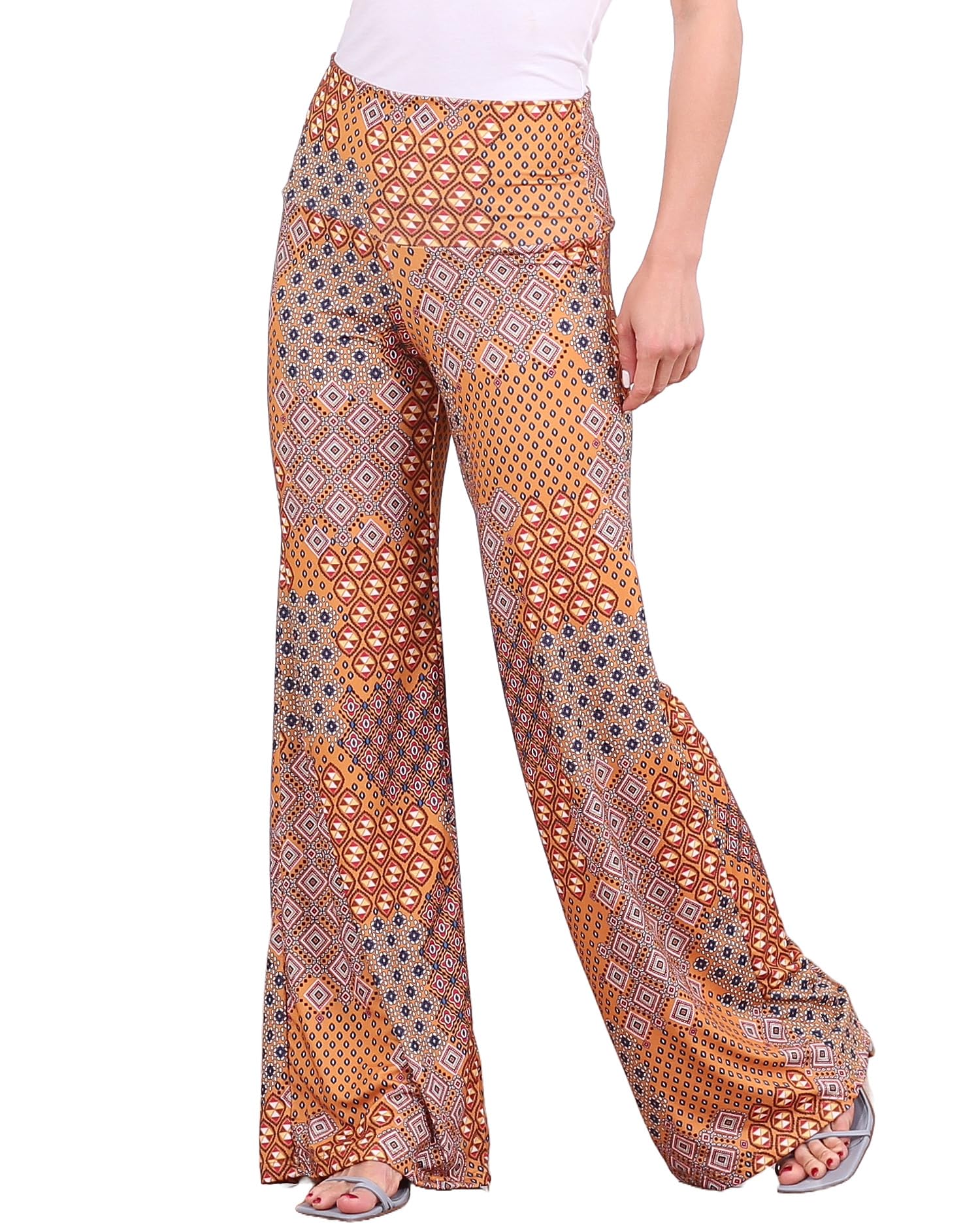 Popana Wide Leg Palazzo Lounge Pants for Women Flowy Bootcut Casual Pants for Everyday Comfort